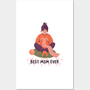 Best knitting mom ever Posters and Art